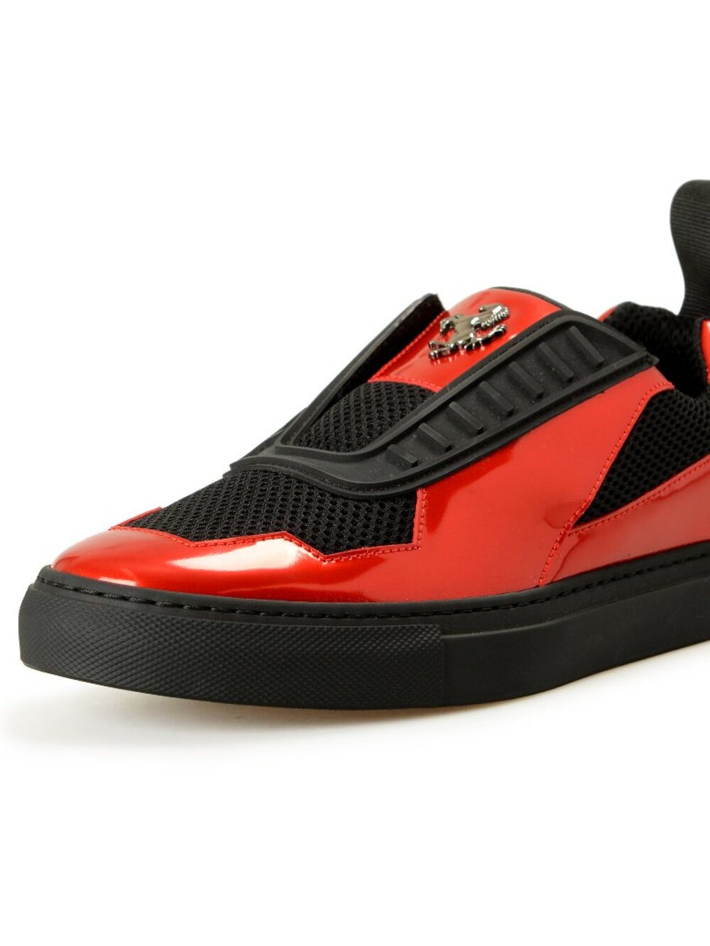 Scuderia Ferrari Women's Red Patent Leather Sneakers Shoes US 10 IT 40